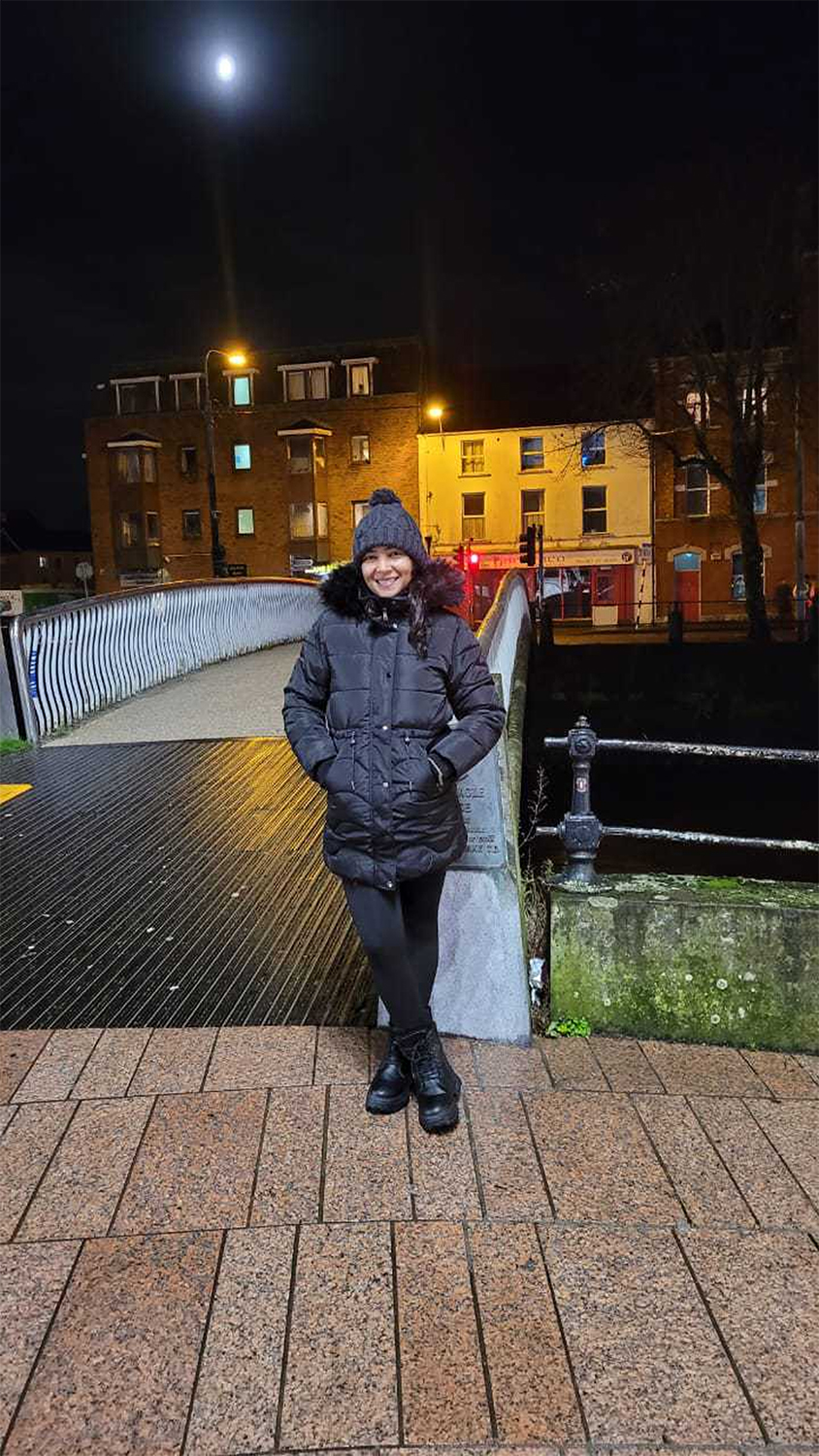 Letícia chega à Irlanda